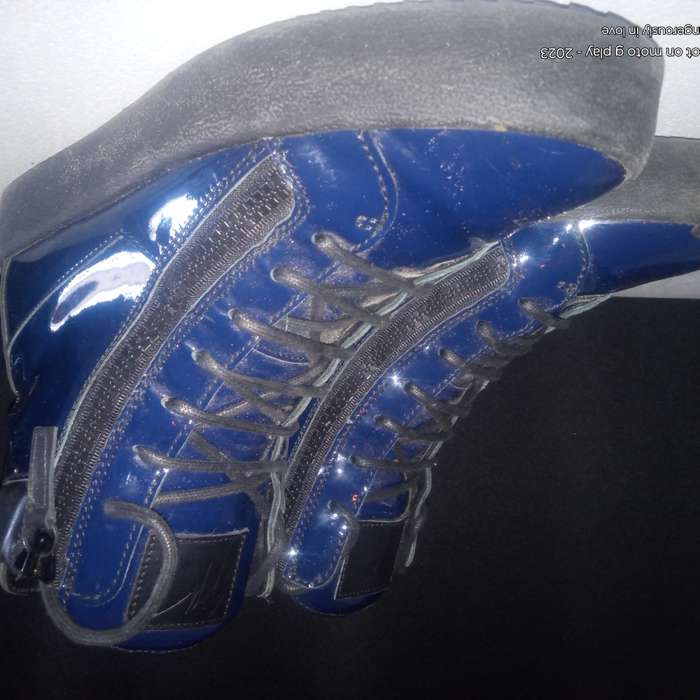 Blue High-Top Sneakers